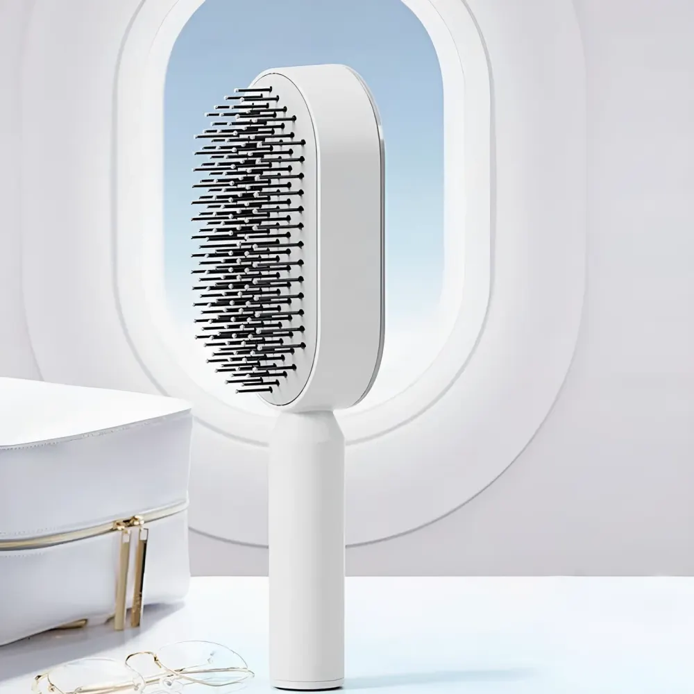 Women's hair brush for scalp massage