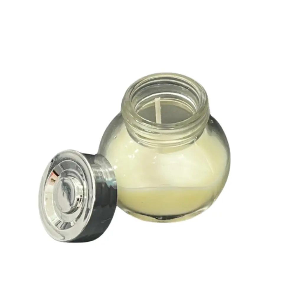 white candle in jar 1pc