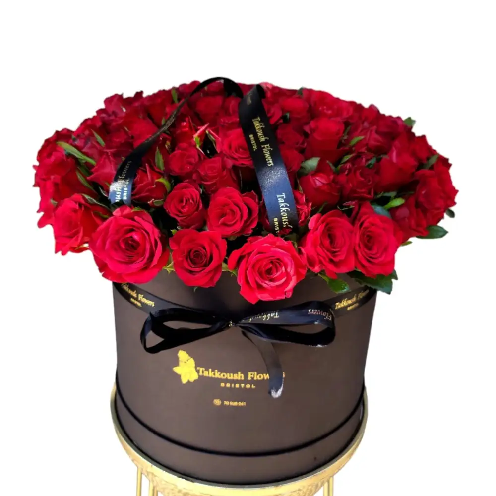 60 red roses box