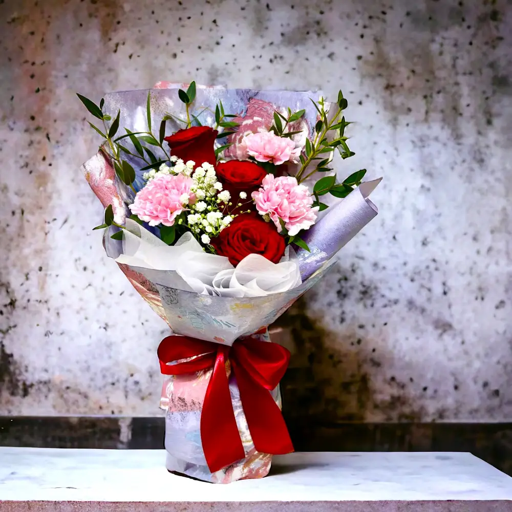 HM0007 Rose & Carnation Hand Bouquet 3