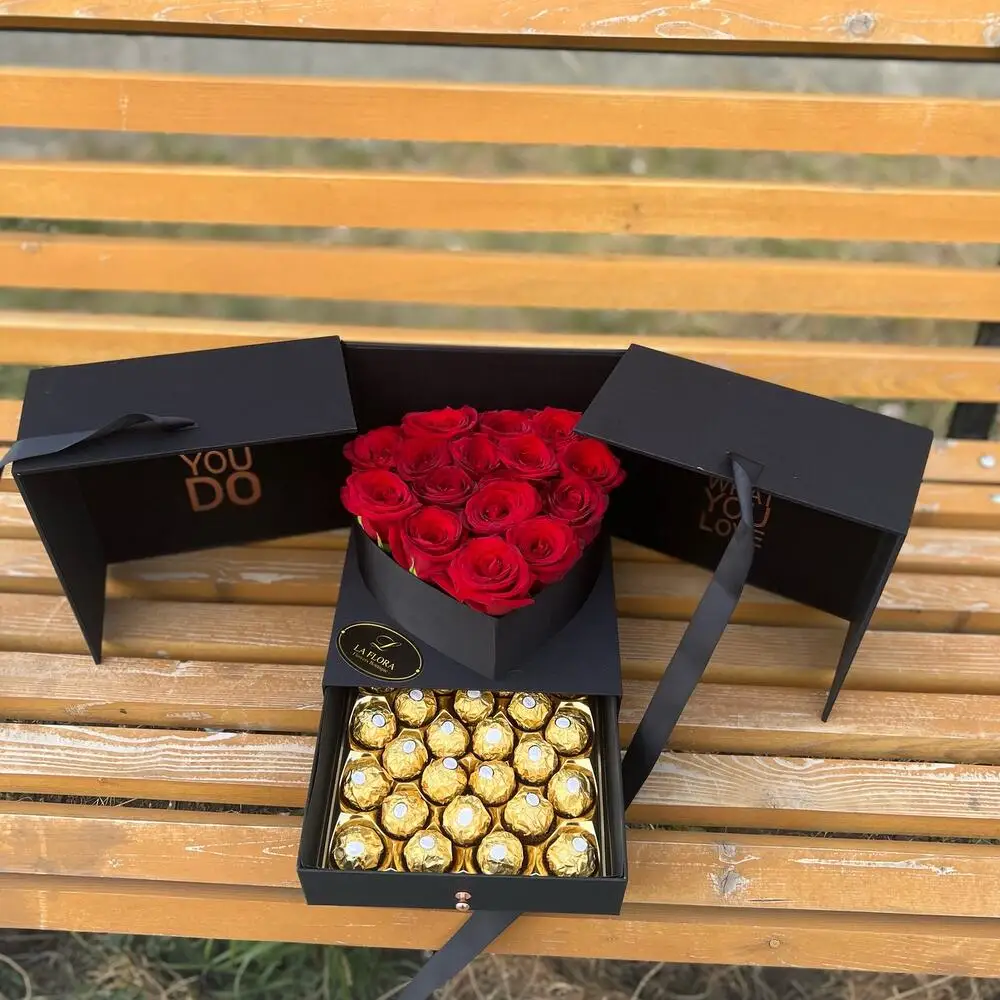 Red roses and ferrero