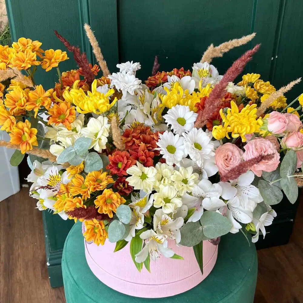 Цветы в коробке LUX big size