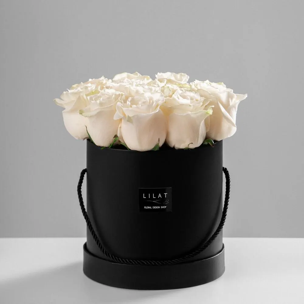 White Roses in a box