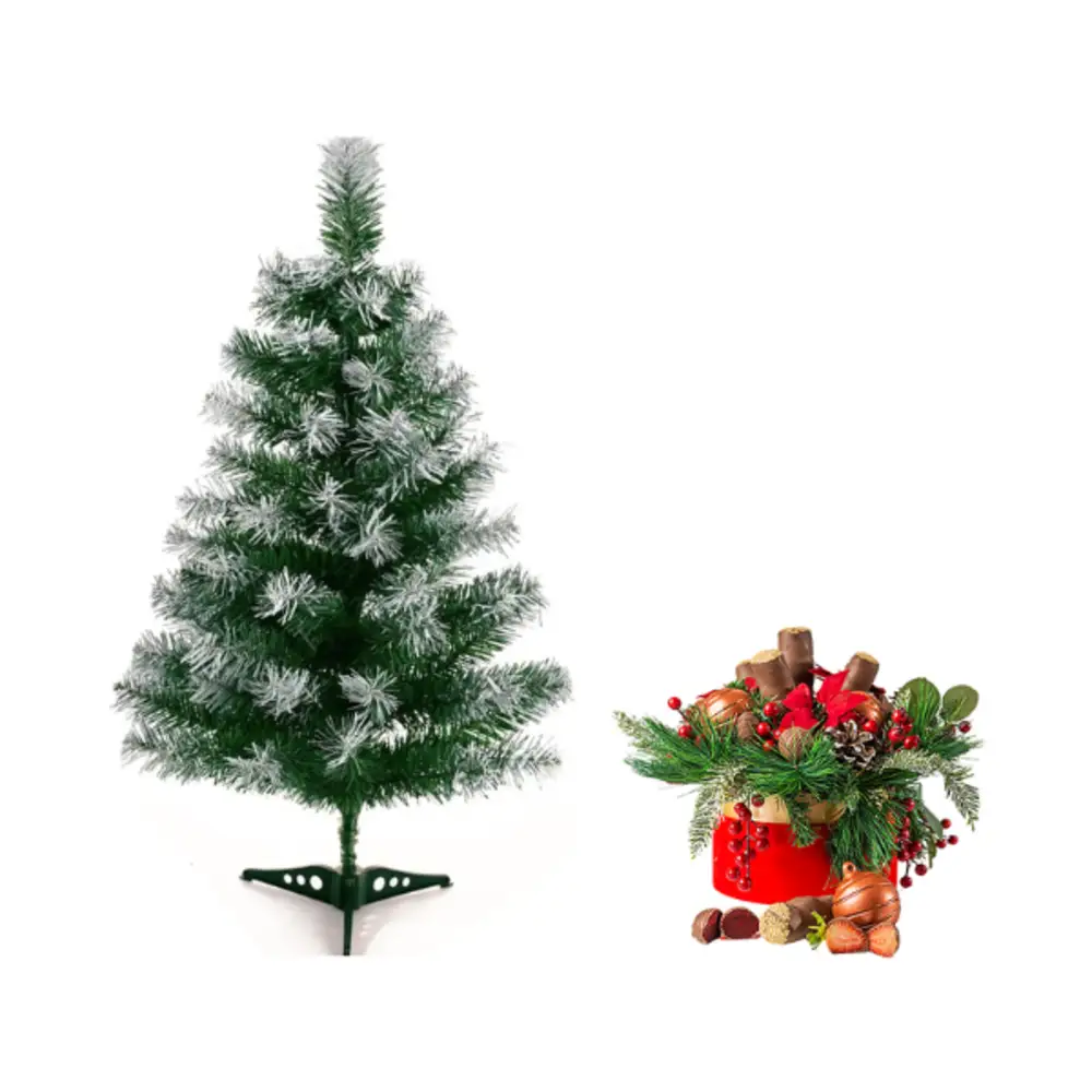 Christmas Hamper Arrangement With Mallows by NJD + chritmas tree