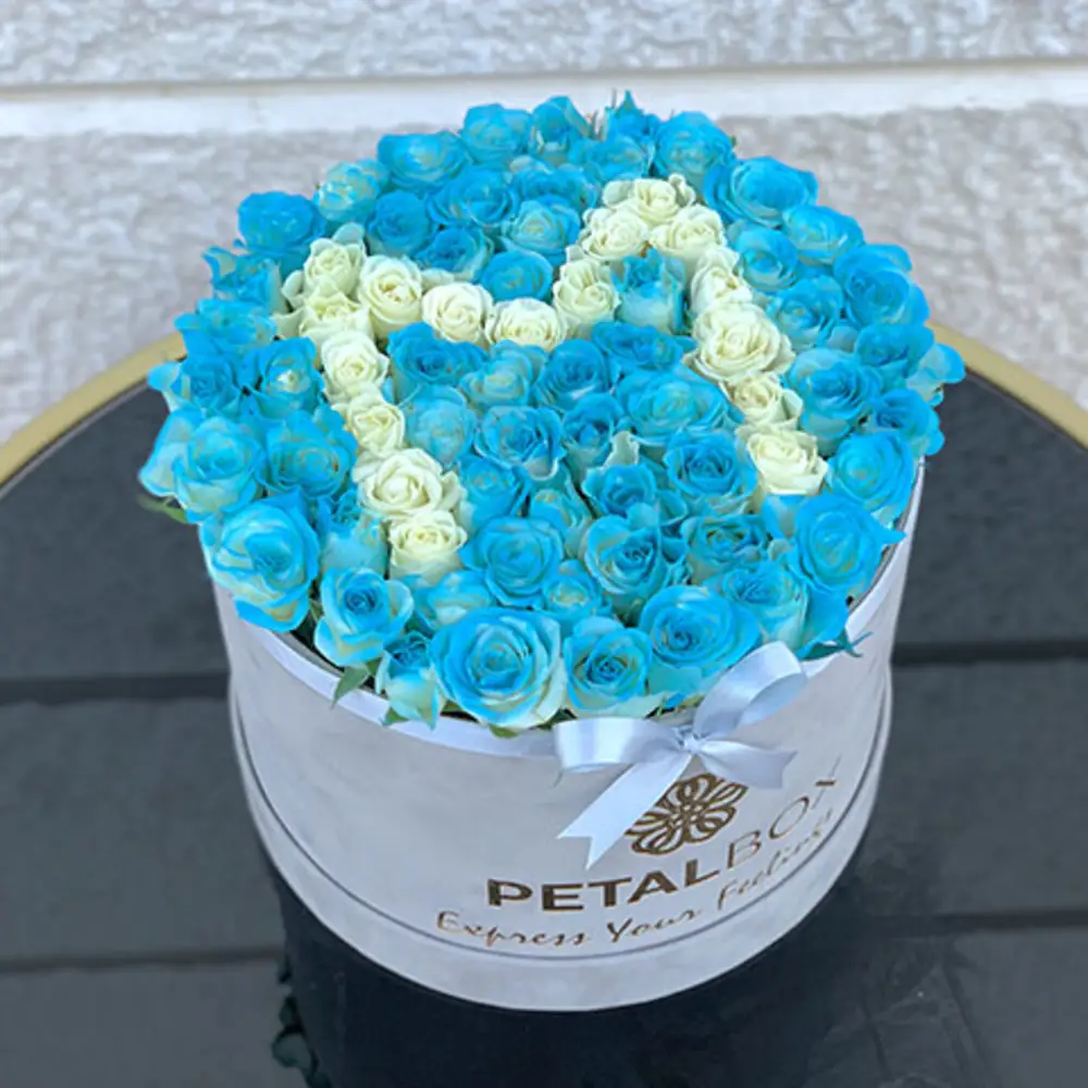 Blue Spray Roses Box
