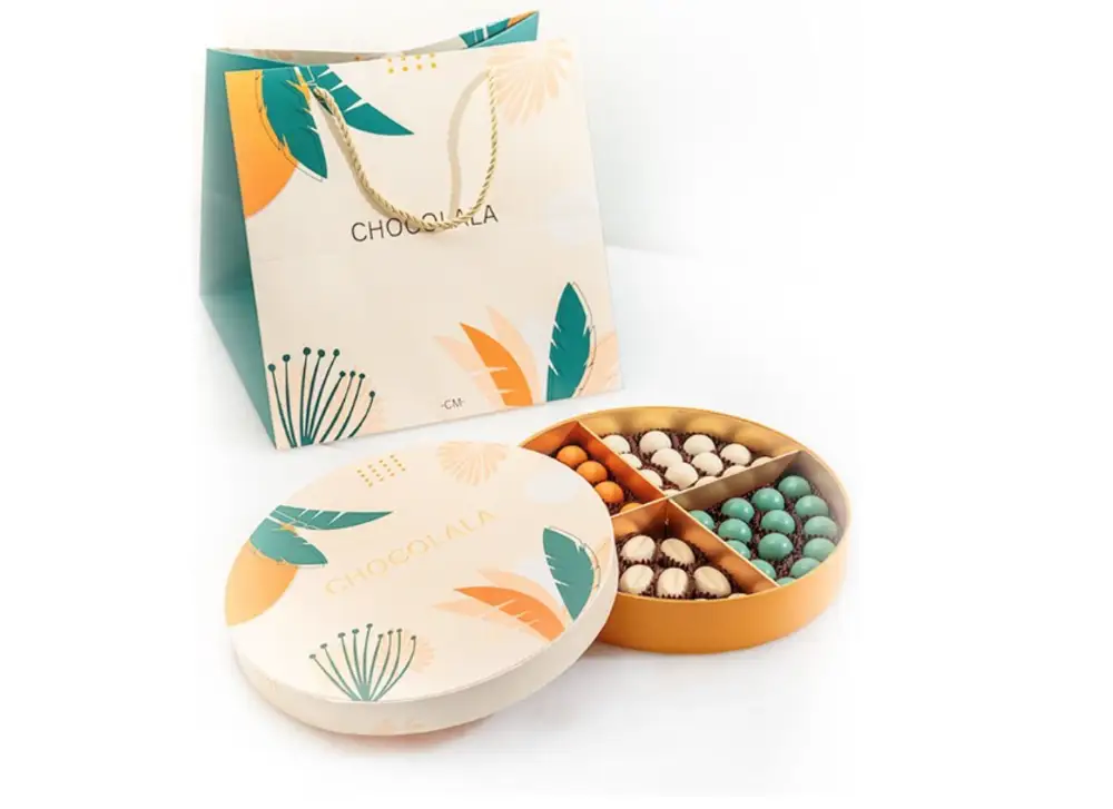 Chocolala Colorful Round Medium Shape Box