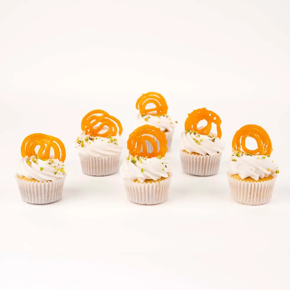 Diwali Jalebi Cupcakes