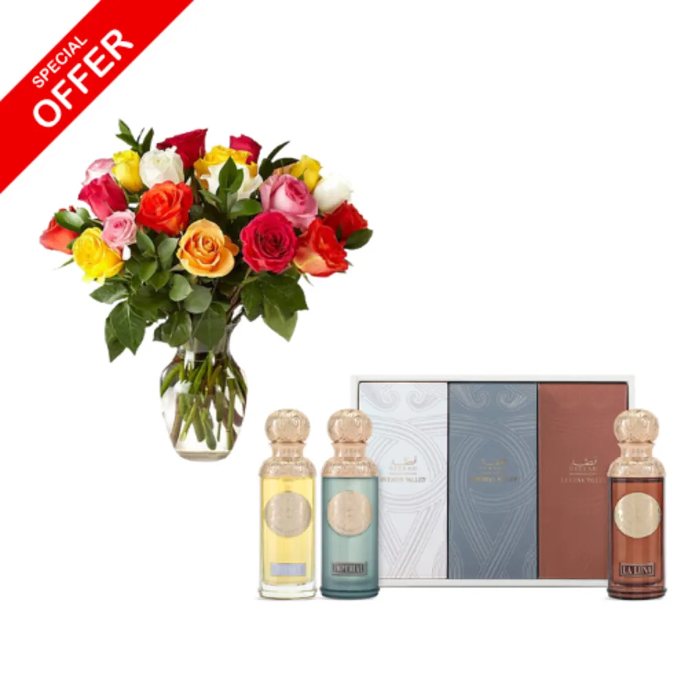 Valley's Set - 3x50ml & flowers vase
