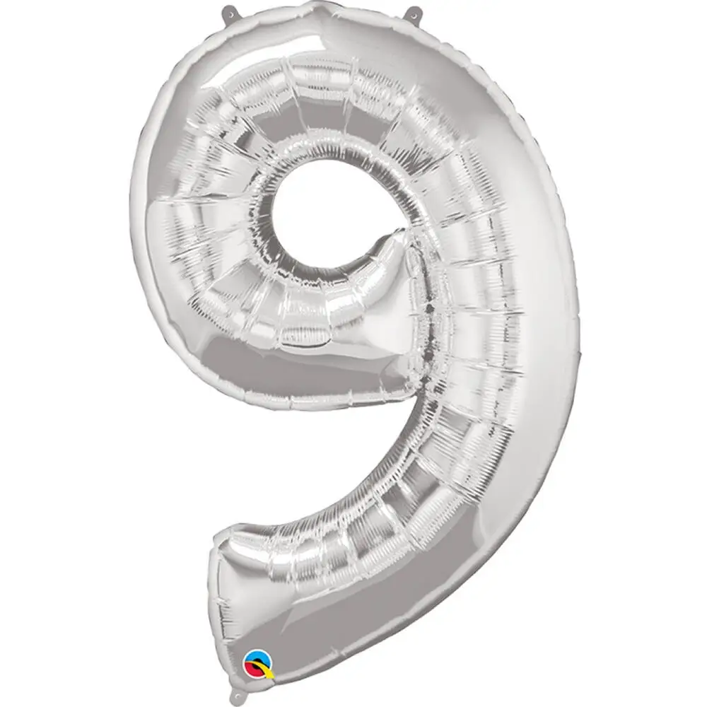 Silver Number Nine Helium Balloon -5336
