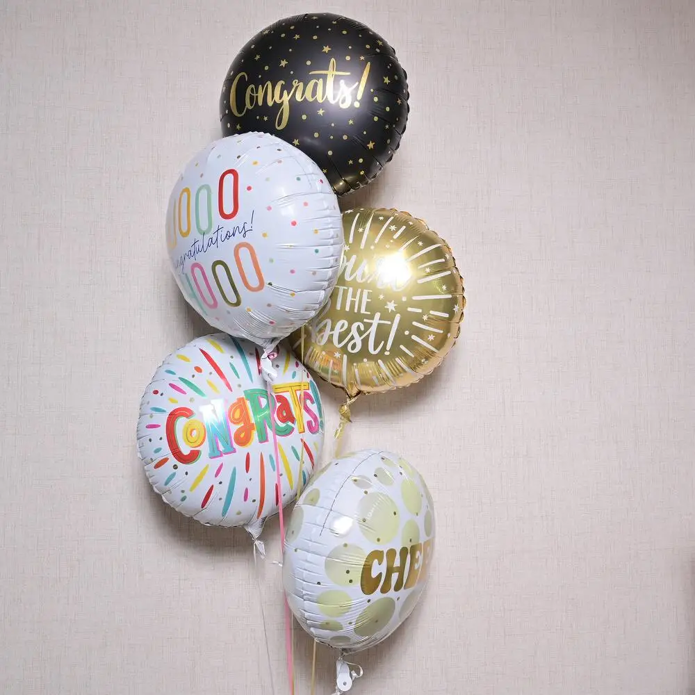 Cheers Congrats Foil Balloons Set 6996