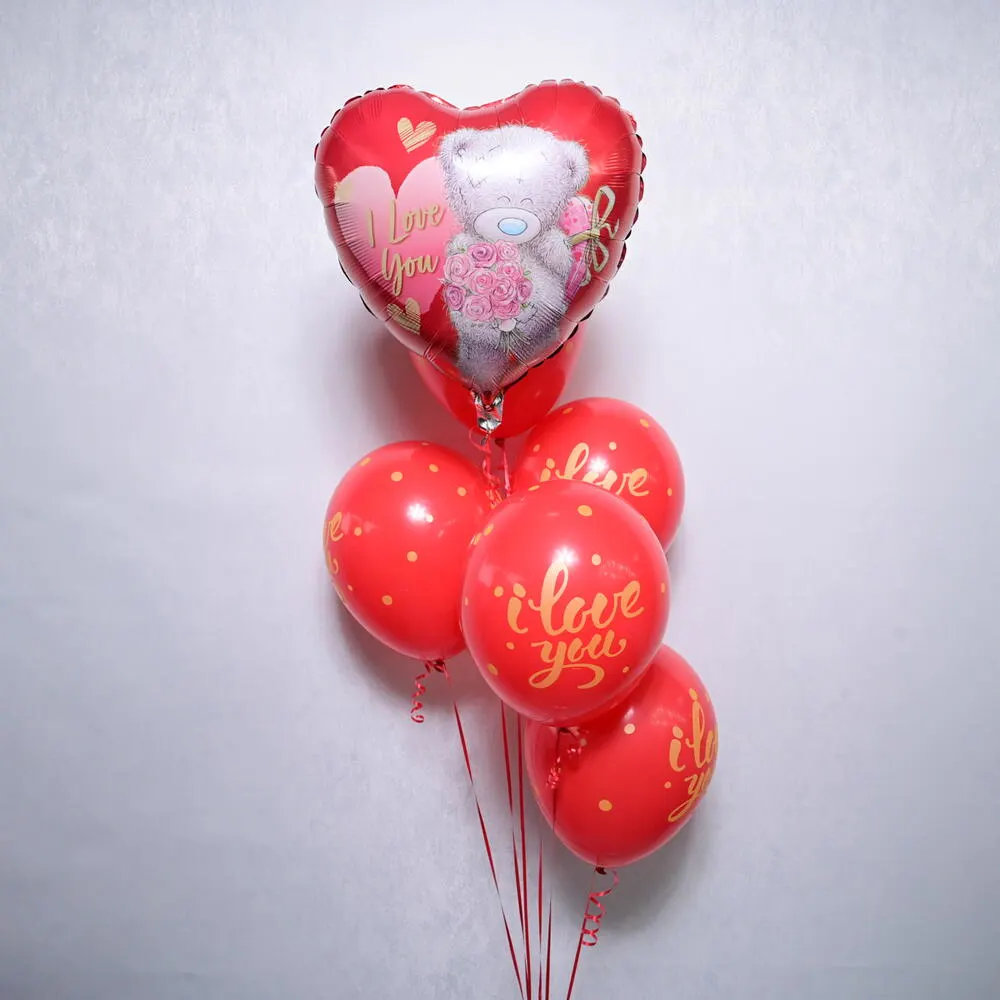 6 Latex 1 Foil I LOVE YOU Balloons - 5717