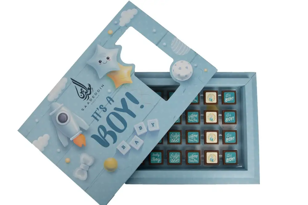 Newborn Baby Boy Chocolate Box