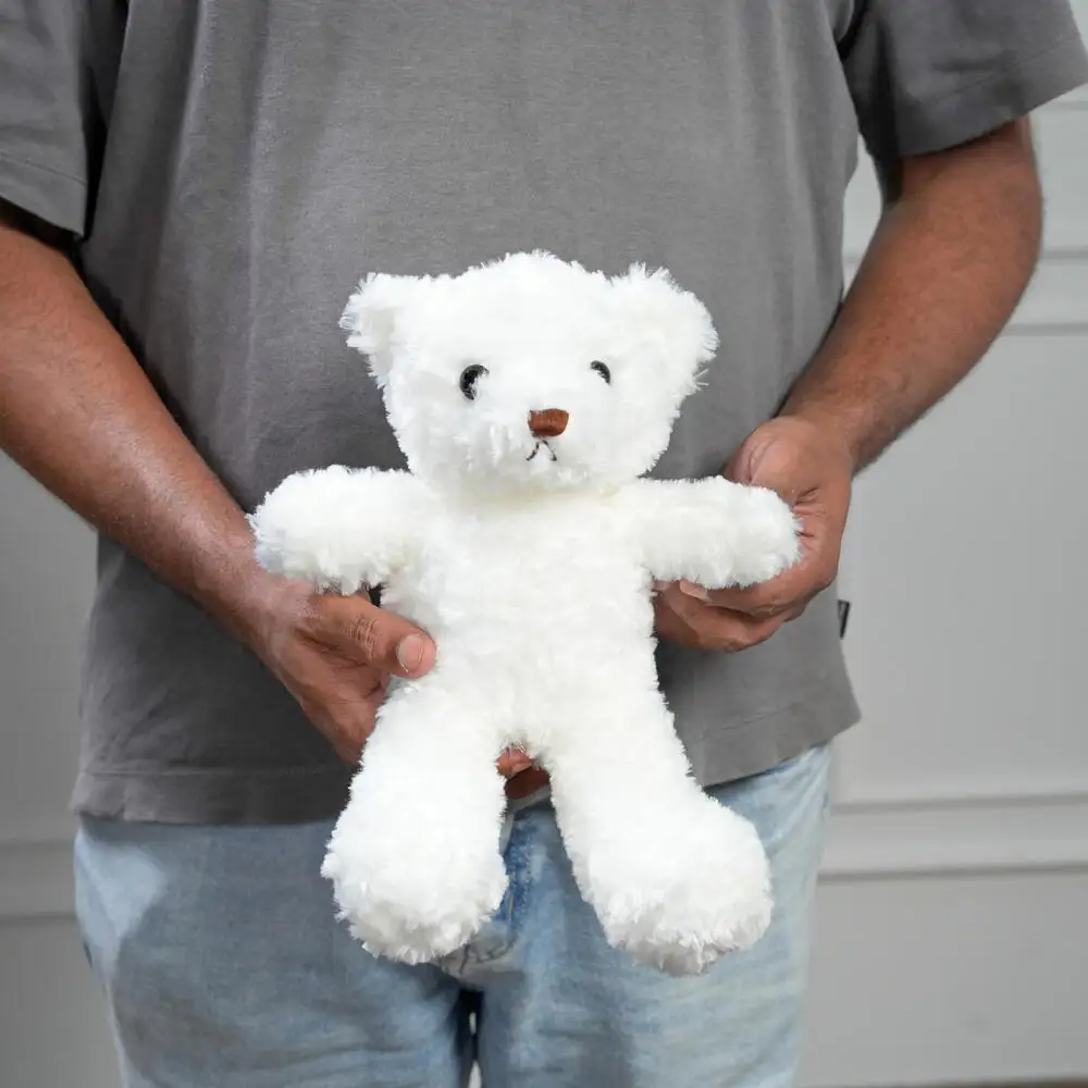 25cm Cute White Teddy Bear 7482
