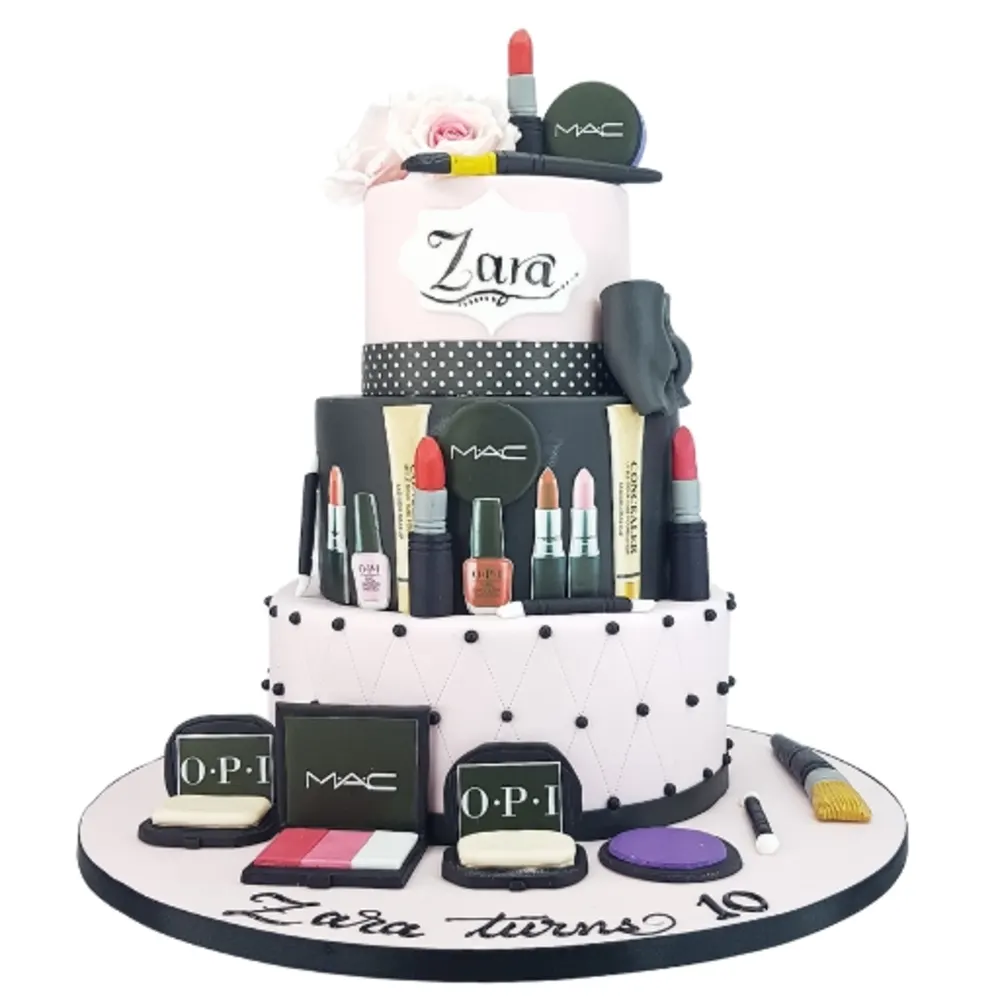 3 Tier Glam Chic MakeUp Cake