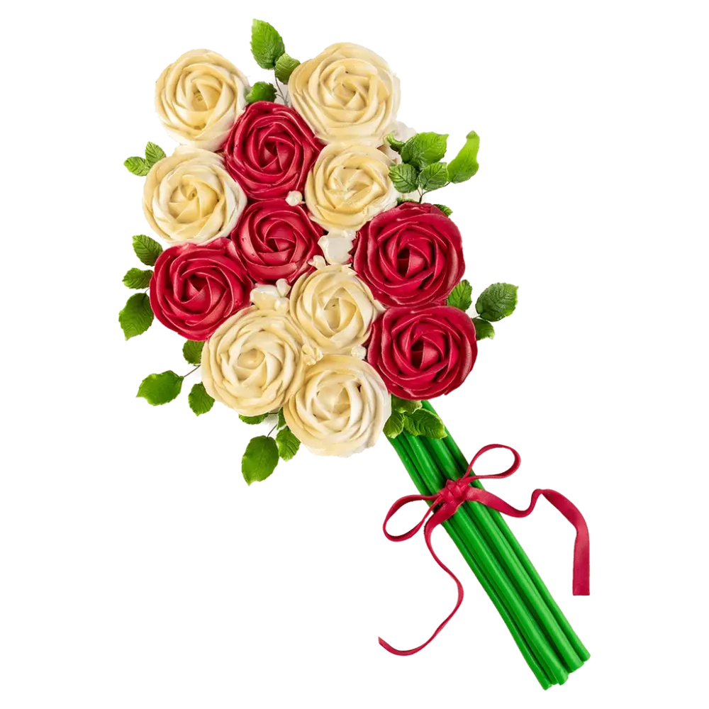 Red And Gold Roses Bouquet