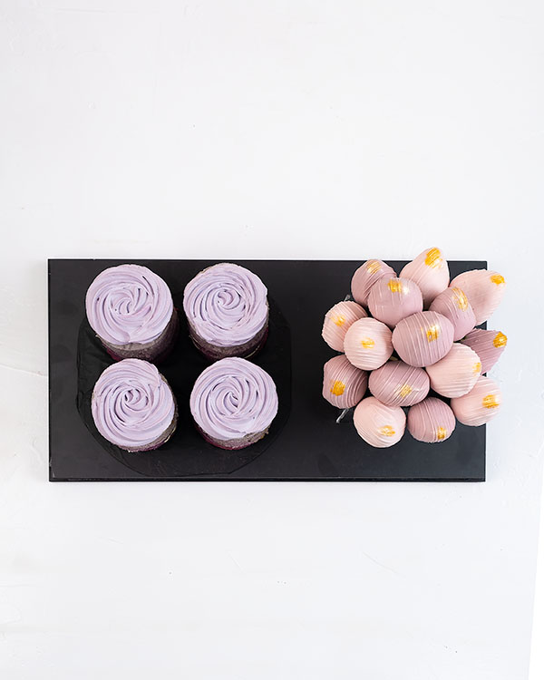 Ombre Mini Cakes and Berries Arrangement view 4