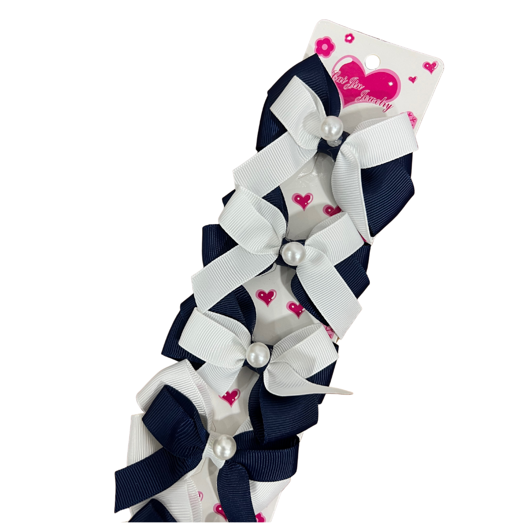 Blue School bows (Pack of 5) view 5