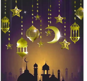 16pcs Shining Gold Star Moon Ornaments view 1