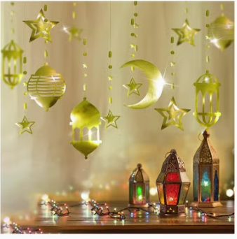 16pcs Shining Gold Star Moon Ornaments view 4