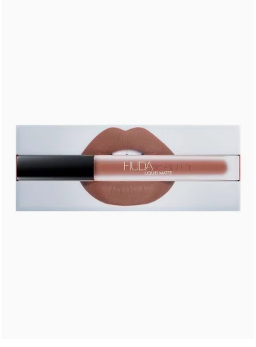 Huda Beauty Liquid Matte Lipstick Trendsetter- A Stylish (Brown Nude) view 4