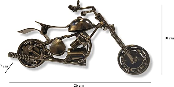 Metal vintage iron motorcycle model view 4