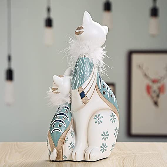 Miniature example of mother and baby from resin mother and baby kitty view 4