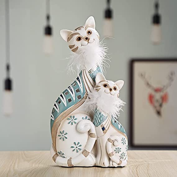 Miniature example of mother and baby from resin mother and baby kitty view 5