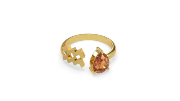 Stargazing Ring- Aquarius view 4