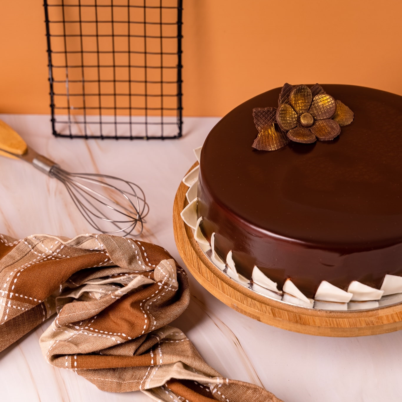 Chocolate ganache cake view 1