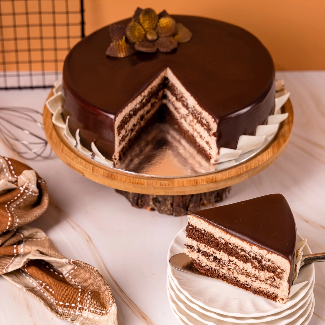 Chocolate ganache cake view 5