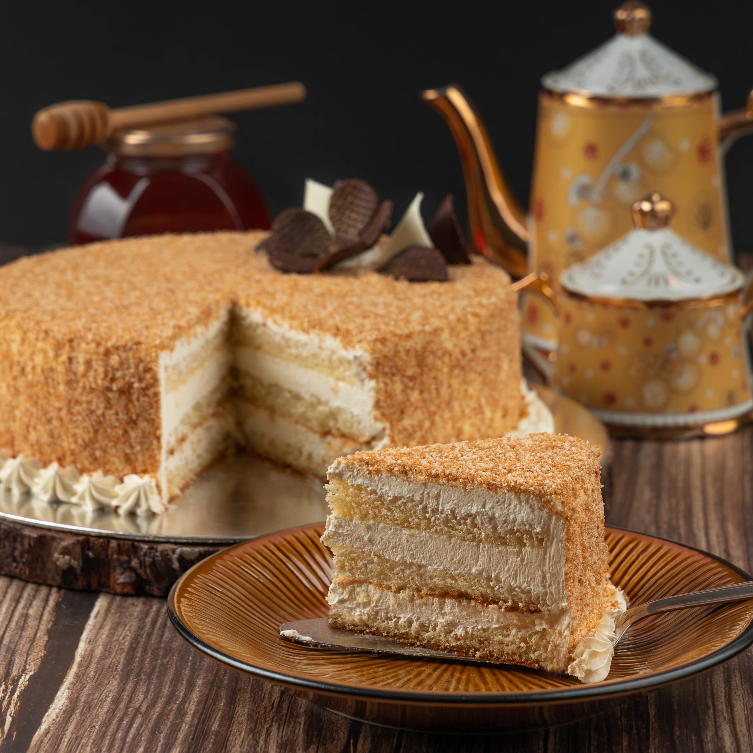 Sweet honey cake view 1