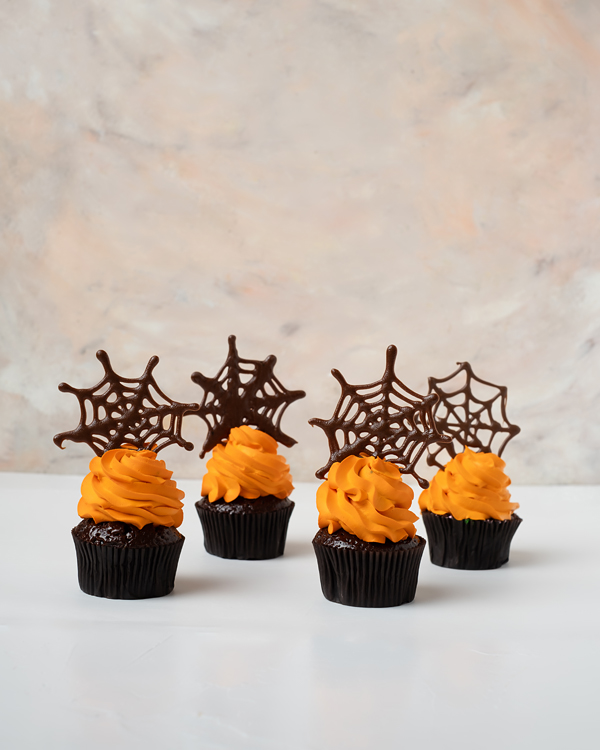 Spider Web on Cupcakes view 1