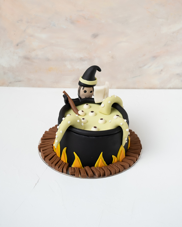 Witches Cauldron cake view 1