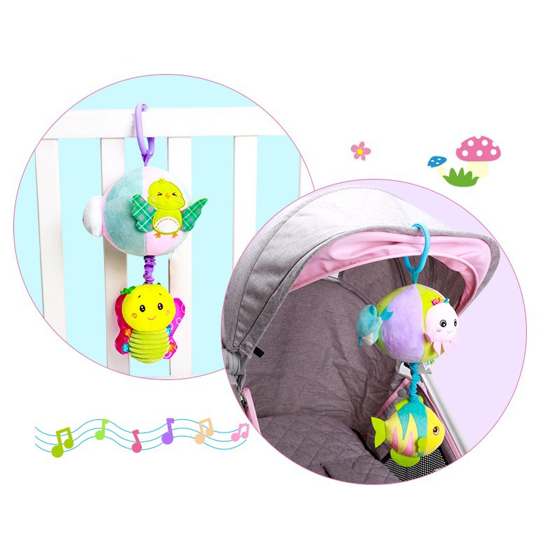 Little Angel Baby Rattle Soft Toy Bee Clip-On Plush Stuffed Hanging Toy36 view 6