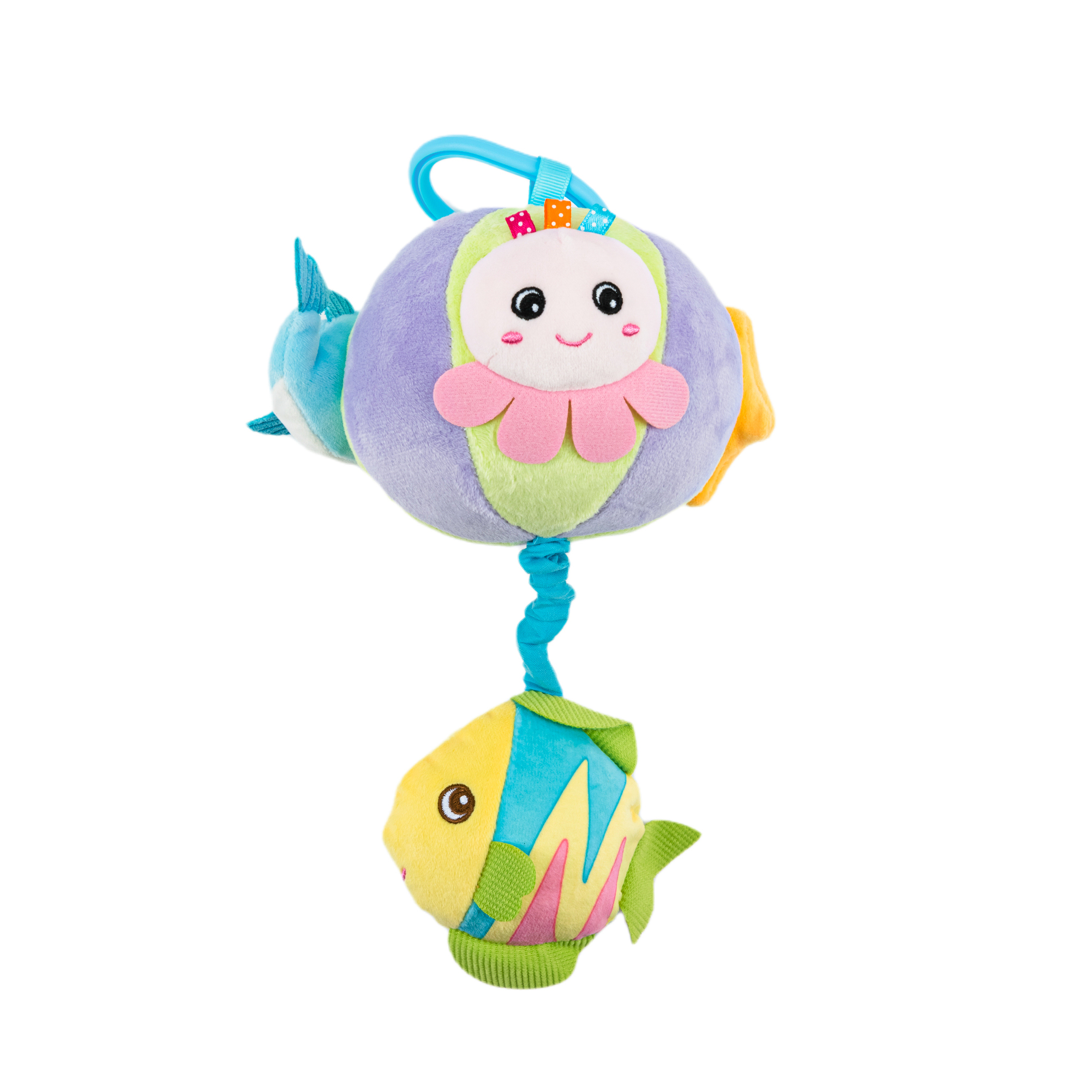 Little Angel Baby Rattle Soft Toy Fish Clip-On Plush Stuffed Hanging Toy37 view 1