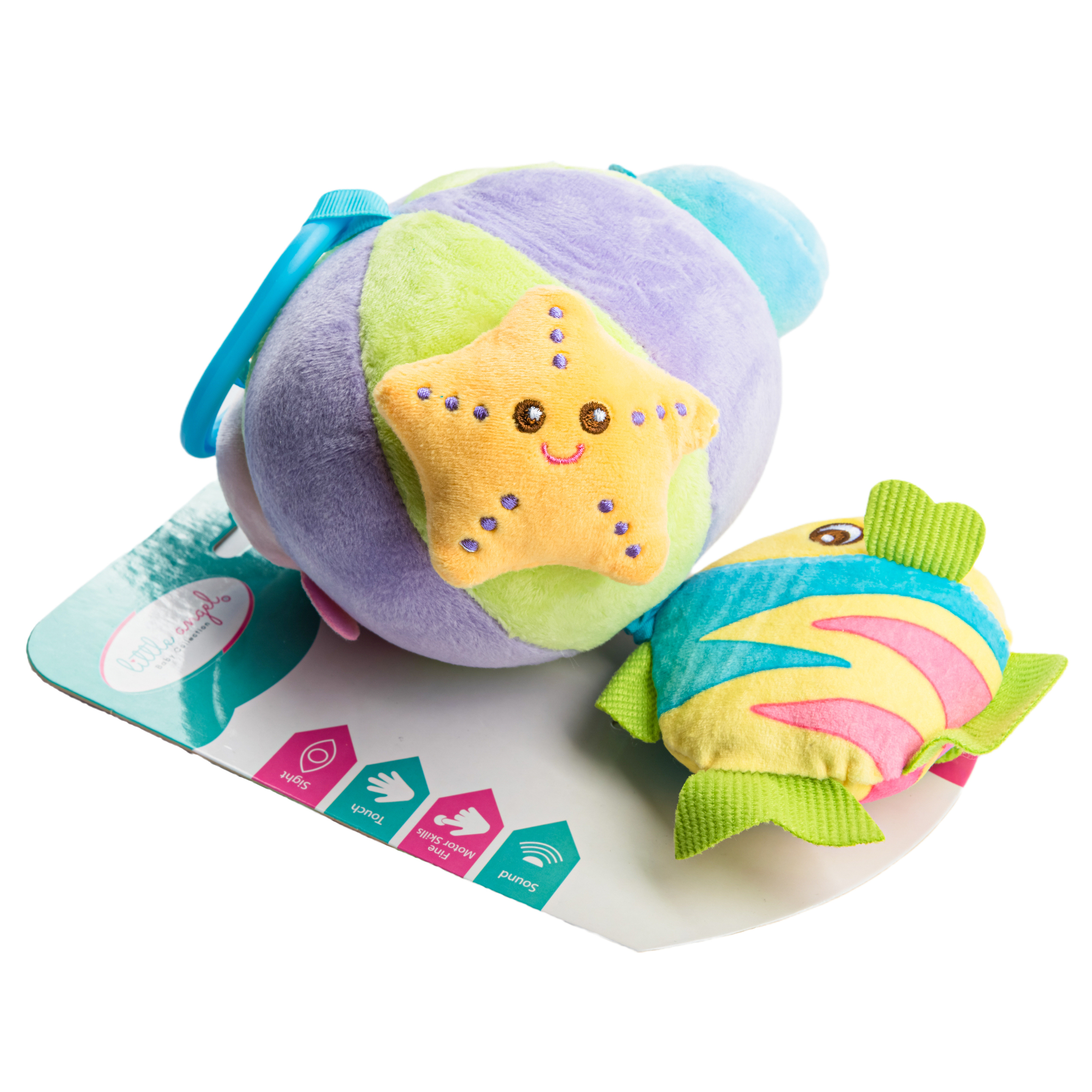 Little Angel Baby Rattle Soft Toy Fish Clip-On Plush Stuffed Hanging Toy37 view 4
