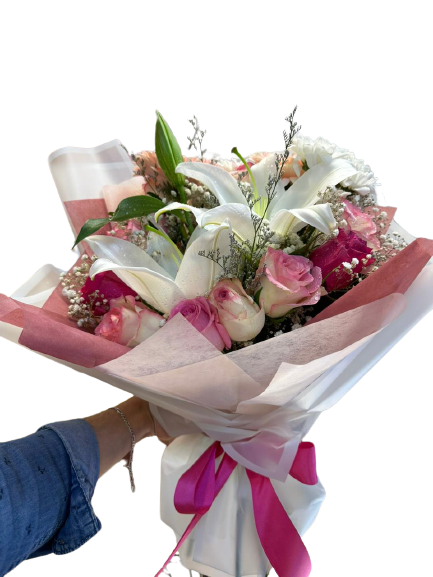 Mix roses bouquet'1 view 4