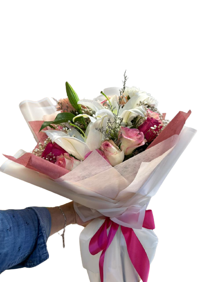 Mix roses bouquet'1 view 5