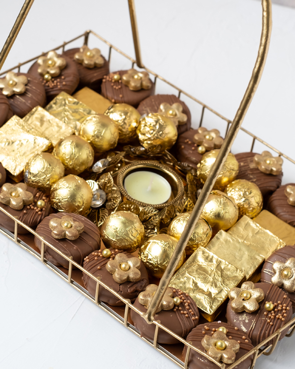 Truffles Oreos and Naps Golden and Brown Hamper view 4