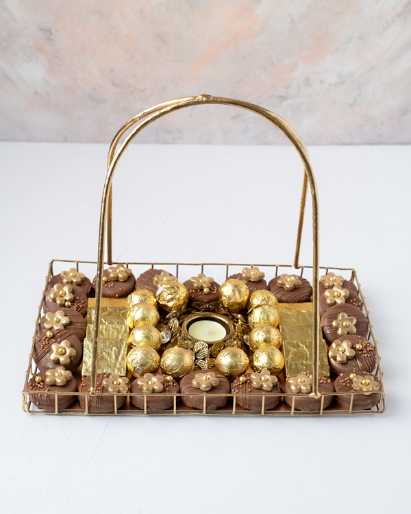 Truffles Oreos and Naps Golden and Brown Hamper view 6