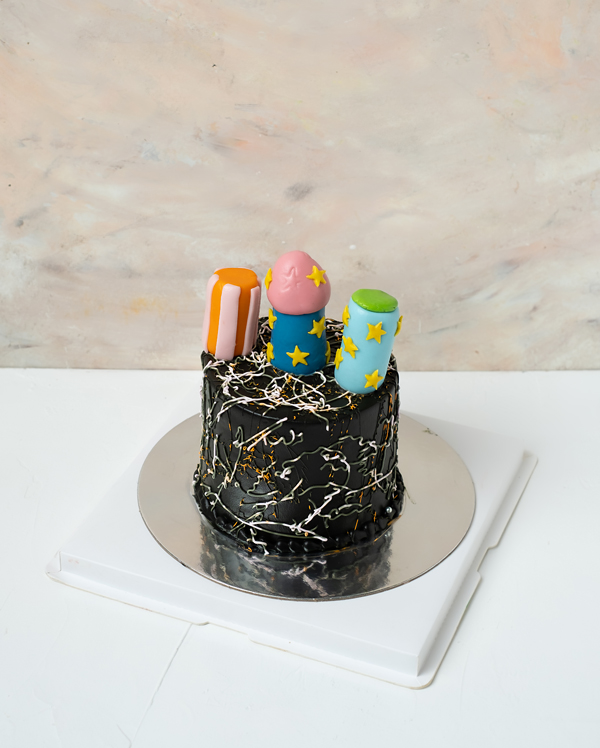 Diwali Fire Cracker theme cake view 4