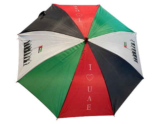 Umbrella with UAE flag view 1