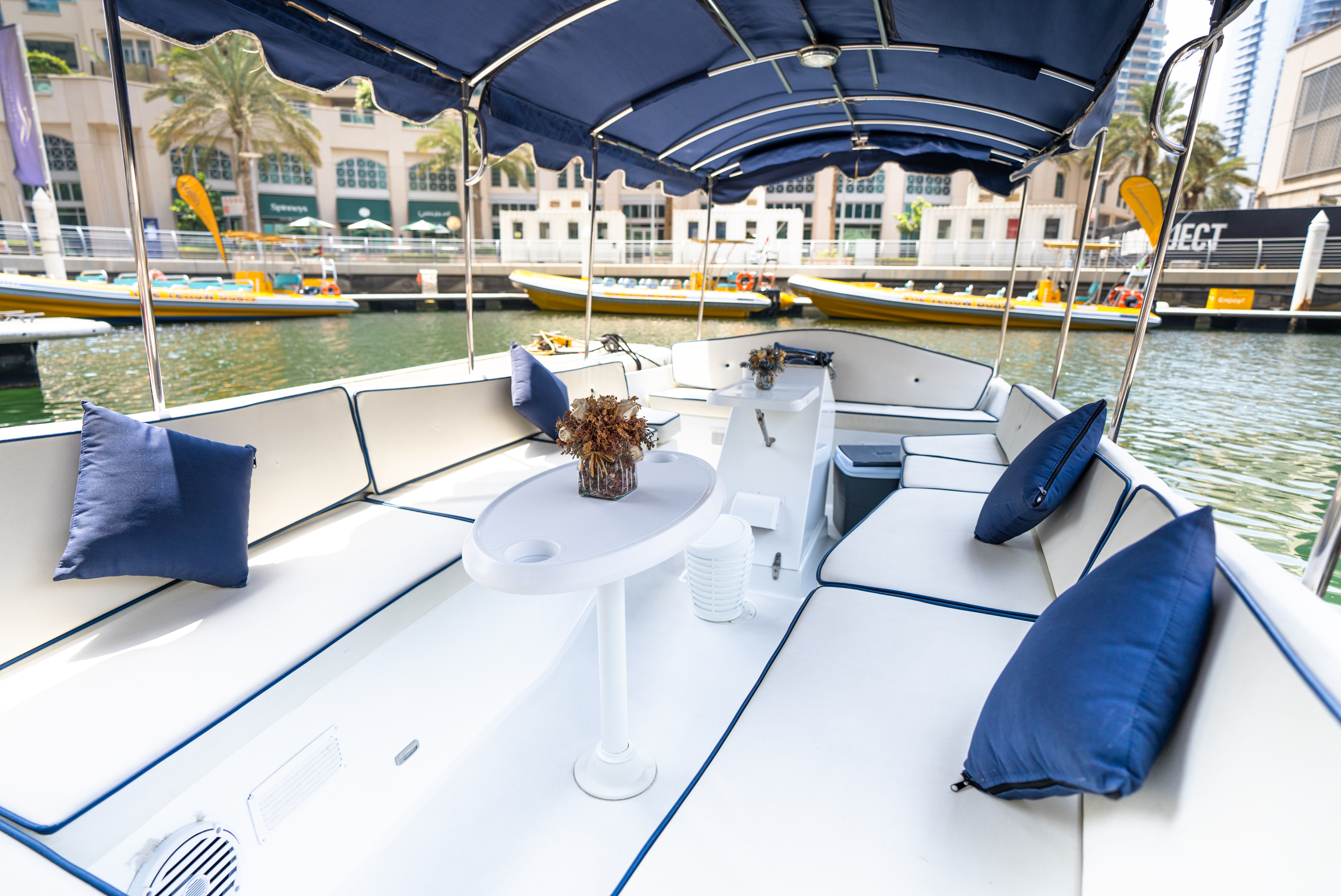 White duffy boats view 4