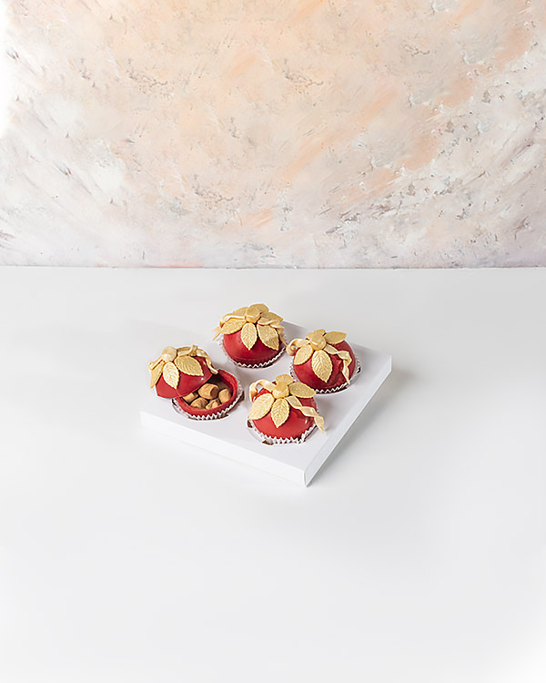 Red And Golden Chocolate Baubles  by NJD view 4