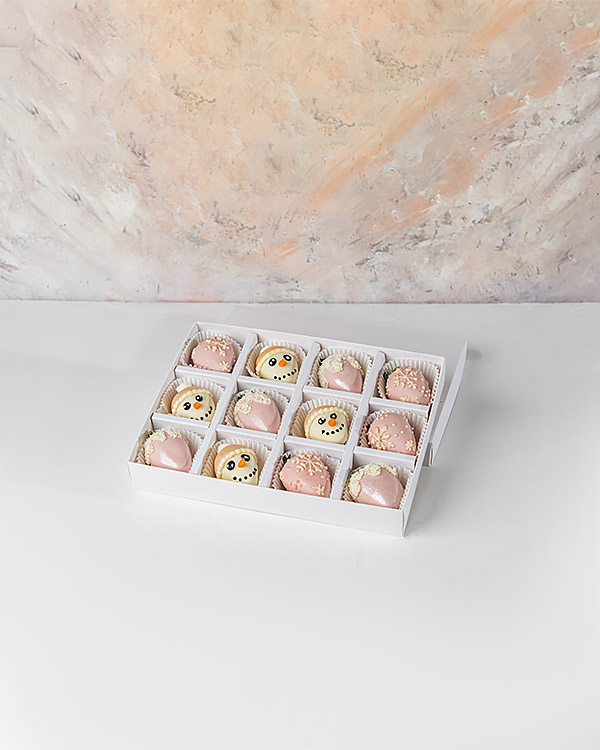 Pink and White Christmas Strawberries  by NJD view 1