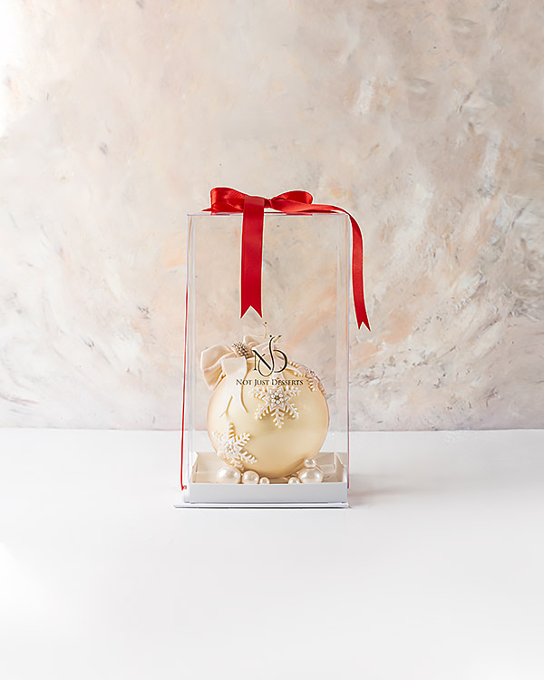 White 3D Chocolate Bauble by NJD view 6