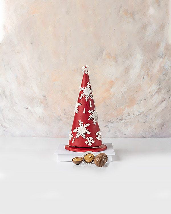 Red Tall Christmas Tree by NJD view 1