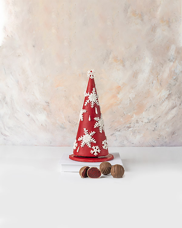 Red Tall Christmas Tree by NJD view 4