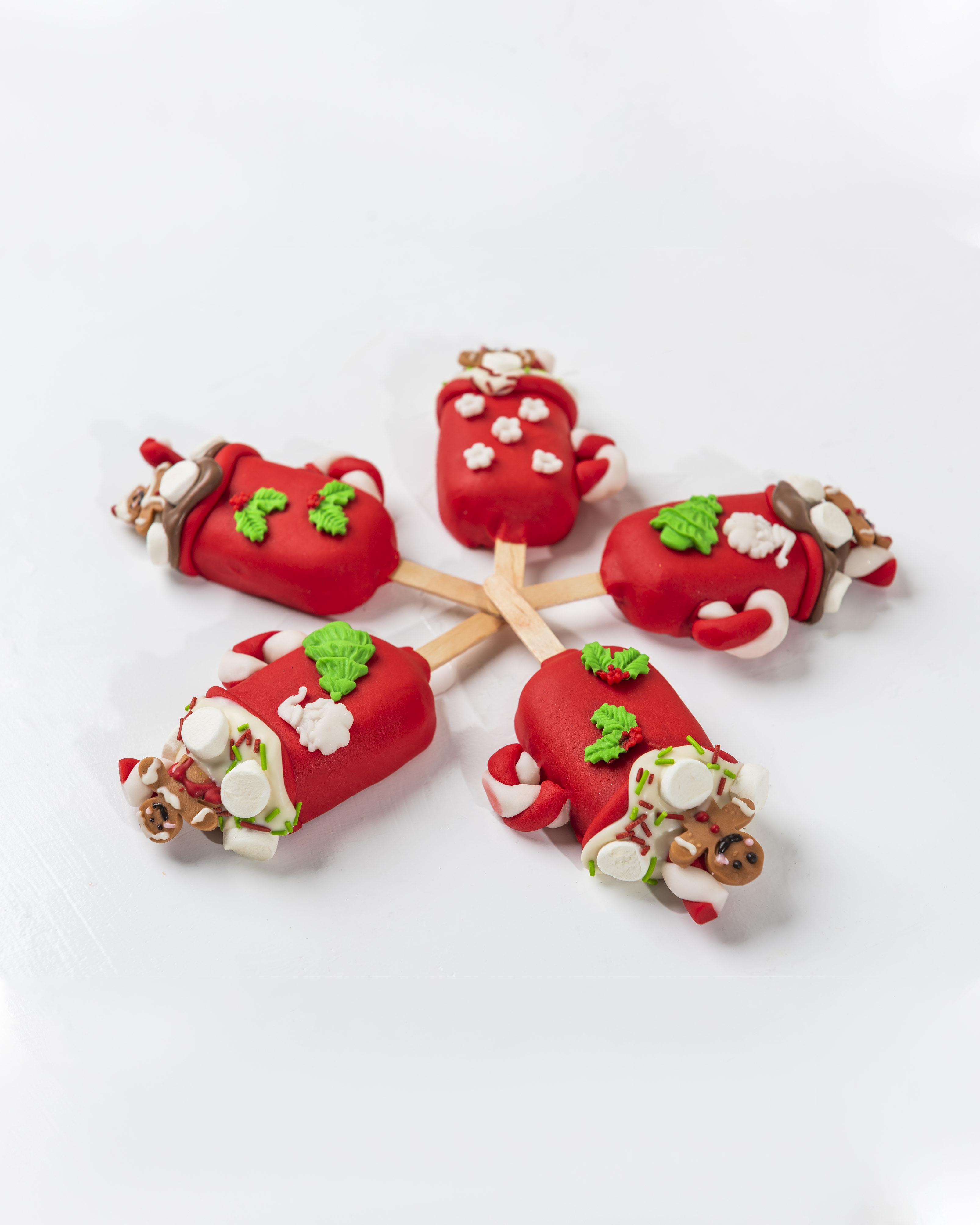 Gingerbread Man Theme Cakesicles by NJD view 1