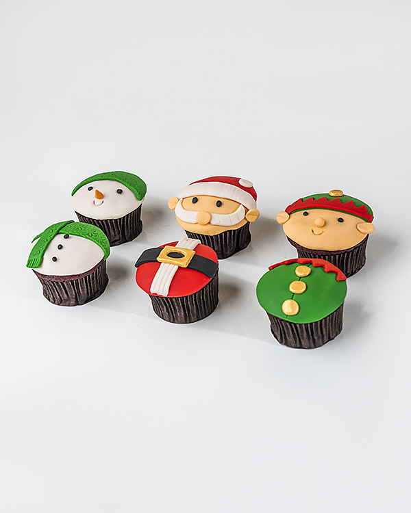 Santa  Elf and The Snowman Cupcakes by NJD view 5